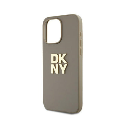 DKNY riešo dirželis su logotipu - dėklas iPhone 15 Pro Max (smėlio spalvos)