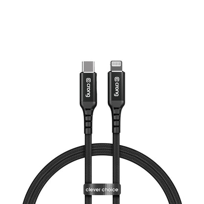 Crong Armor Link – USB-C „Lightning“ MFi pintas laidas 150 cm (juodas)