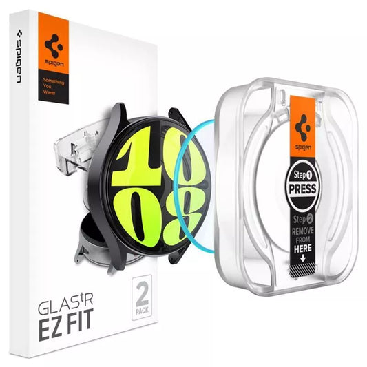 Spigen GLAS.TR EZ FIT 2 vnt. – grūdintas stiklas, skirtas Samsung Galaxy Watch 7 44 mm (2 vnt.)