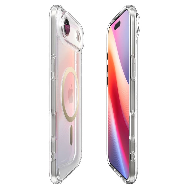 Spigen Ultra Hybrid MagSafe dėklas iPhone Air (Skaidrus/Auksinis)