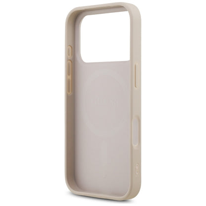 Guess Odos 4G Trikampis su kristalais MagSafe - Dėklas iPhone 17 Pro (rožinis)