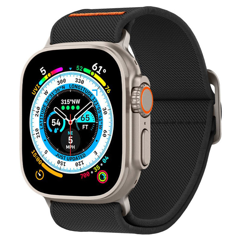 Spigen Fit Lite Ultra – dirželis, skirtas Apple Watch 42/44/45/49 mm (juodas)