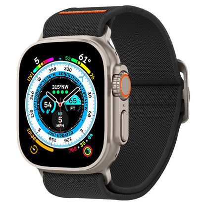 Spigen Fit Lite Ultra – dirželis, skirtas Apple Watch 42/44/45/49 mm (juodas)