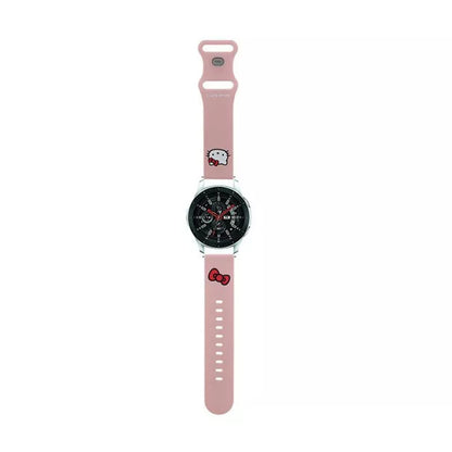 Hello Kitty Silikoninė Kitty Galva – universalus laikrodžio dirželis 22 mm (rožinis)