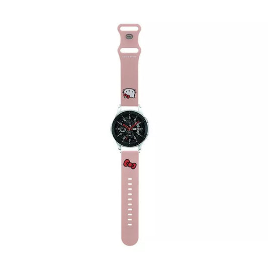 Hello Kitty Silikoninė Kitty Galva – universalus laikrodžio dirželis 22 mm (rožinis)