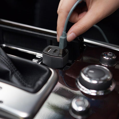 Nillkin Celerity automobilinis įkroviklis - 2x USB-A + 1x USB-C, 32W (Sidabrinė)