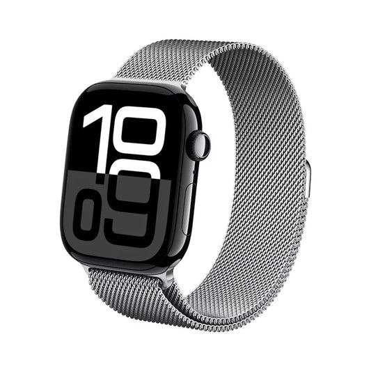 "Crong Milano Steel" - Nerūdijančio plieno dirželis "Apple Watch" 44/45/46/49 mm (sidabrinis)