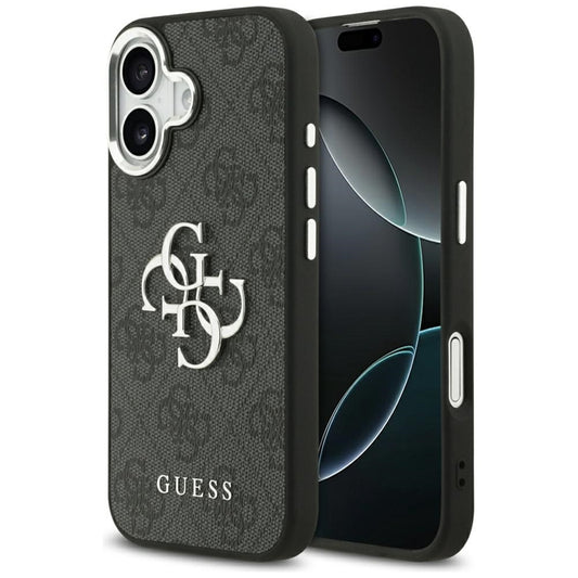 Guess 4G Big 4G Classic Logo dėklas iPhone 17 (juoda / sidabrinė)