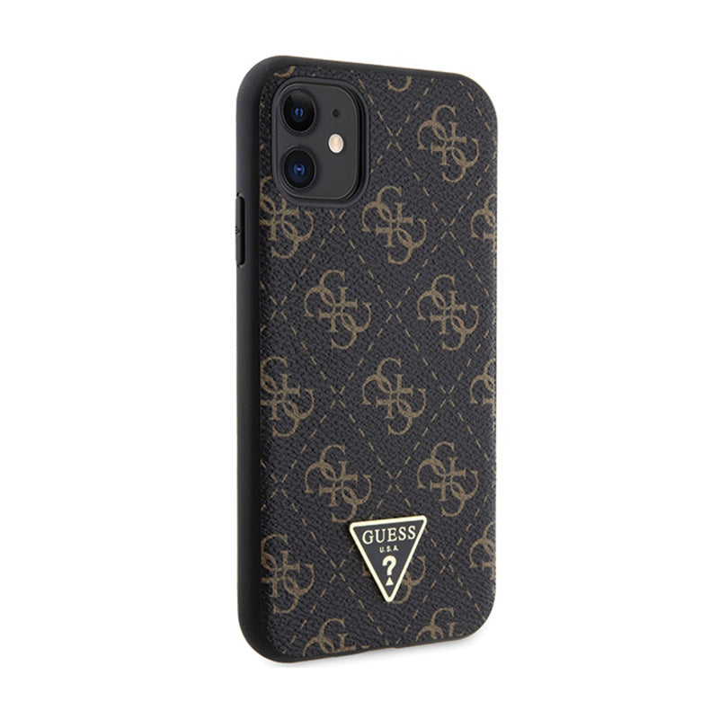Guess 4G Triangle Metal Logo - dėklas, skirtas iPhone 11 (juodas)
