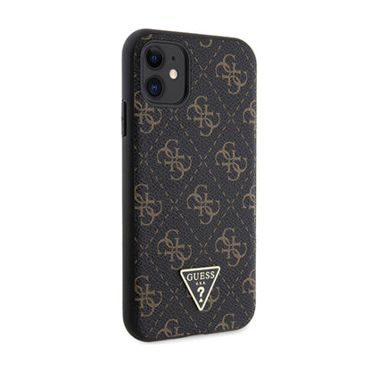 Guess 4G Triangle Metal Logo - dėklas, skirtas iPhone 11 (juodas)