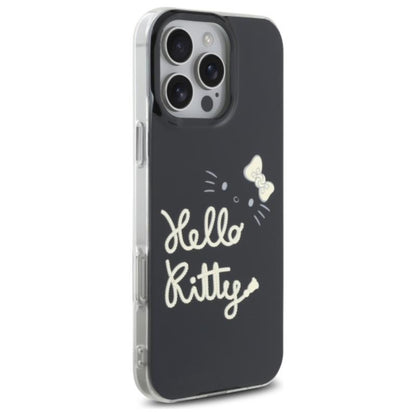 Hello Kitty IML Golden Diva MagSafe – „iPhone 16 Pro Max“ dėklas (juodas)