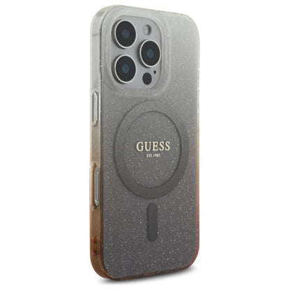 Guess IML Žėrintis Gradientinis MagSafe dėklas iPhone 16 Pro Max (Ruda)