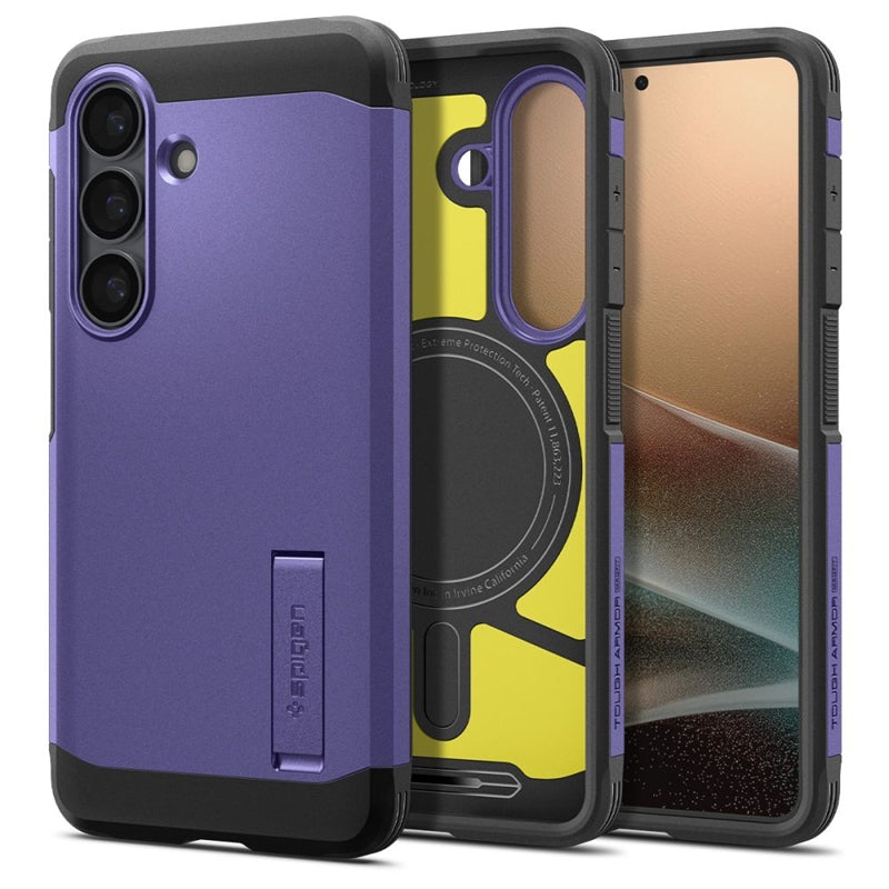 Spigen Tough Armor MagSafe – dėklas, skirtas Samsung Galaxy S26+ (pelkinė violetinė)