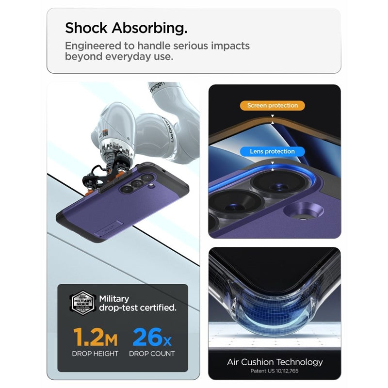 Spigen Tough Armor MagSafe – dėklas, skirtas Samsung Galaxy S26 (Ash Violet)