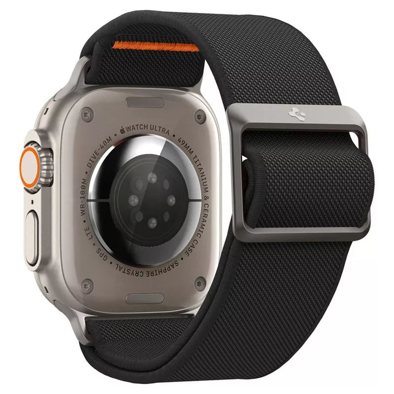 Spigen Fit Lite Ultra – dirželis, skirtas Apple Watch 42/44/45/49 mm (juodas)