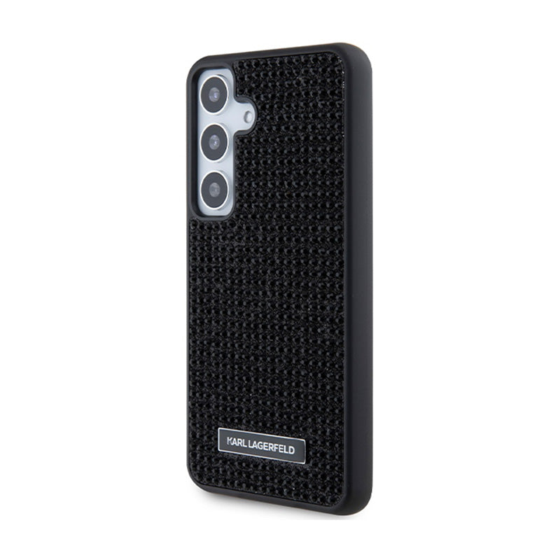 Karl Lagerfeld deimantinis metalinis logotipas – Samsung Galaxy S24 dėklas (juodas)