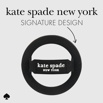 Kate Spade New York magnetinis laikiklis su kilpa - MagSafe pirštų laikiklis (juodas)