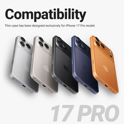 Crong Hybrid Frost MAG dėklas – MagSafe iPhone 17 Pro dėklas (juodas)