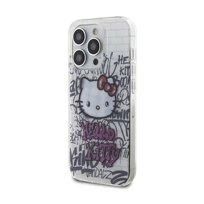 Hello Kitty IML Kitty ant plytų grafičiai – „iPhone 15 Pro Max“ dėklas (baltas)