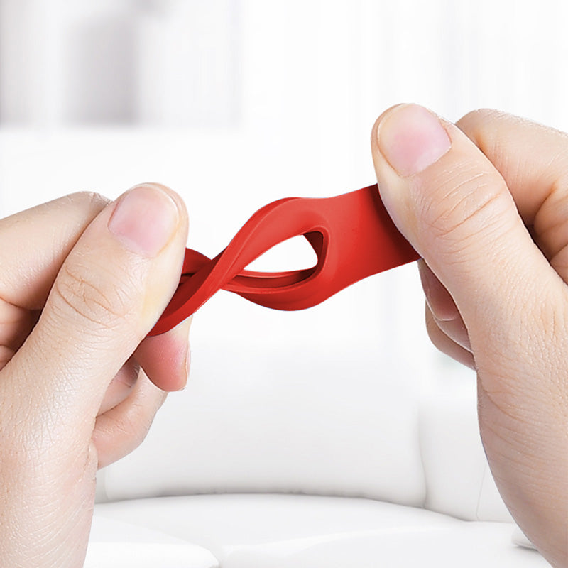 Crong silikoninis dėklas su raktų pakabuku – apsauginis dėklas Apple AirTag raktų pakabukui (raudonas)