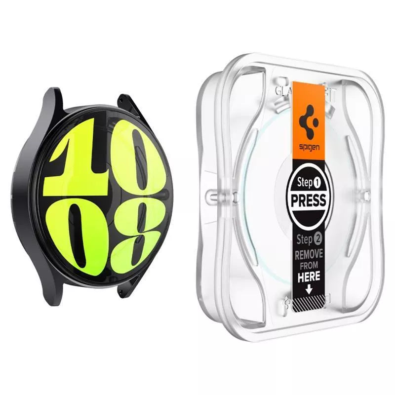 Spigen GLAS.TR EZ FIT 2 vnt. – grūdintas stiklas, skirtas Samsung Galaxy Watch 7 44 mm (2 vnt.)