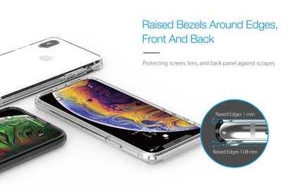 Just Mobile Tenc Air dėklas skirtas „iPhone Xs“ / „X“ (skaidri juoda)