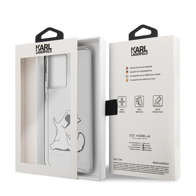 Karl Lagerfeld Choupette Fun akinių nuo saulės dėklas – skirtas Samsung Galaxy S20 Ultra (skaidrus)