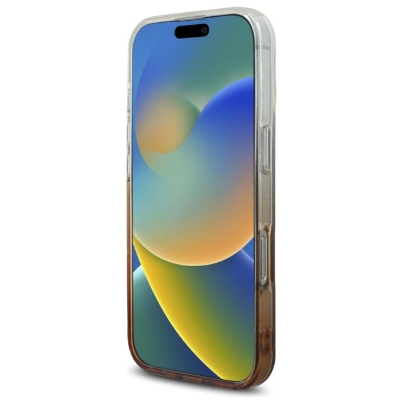Guess IML Žėrintis Gradientinis MagSafe dėklas iPhone 16 Pro Max (Ruda)