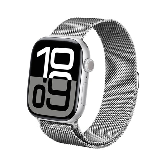 "Crong Milano Steel" - Nerūdijančio plieno dirželis "Apple Watch" 38/40/41/42 mm (sidabrinis)