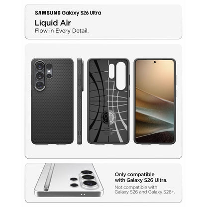 Spigen Liquid Air – dėklas  Samsung Galaxy S26 Ultra (matinė juoda)