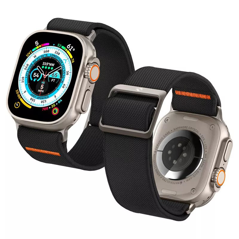 Spigen Fit Lite Ultra – dirželis, skirtas Apple Watch 42/44/45/49 mm (juodas)
