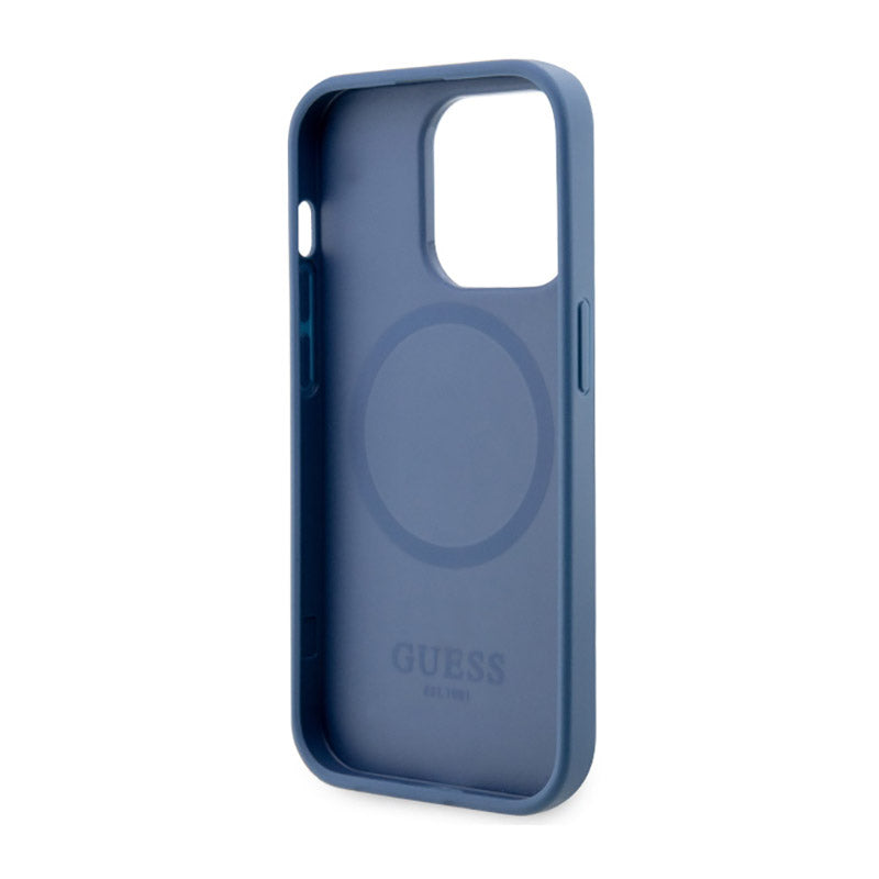 Guess 4G Printed Stripes MagSafe - Dėklas, skirtas iPhone 14 Pro (mėlynas)