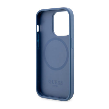 Guess 4G Printed Stripes MagSafe - Dėklas, skirtas iPhone 14 Pro (mėlynas)