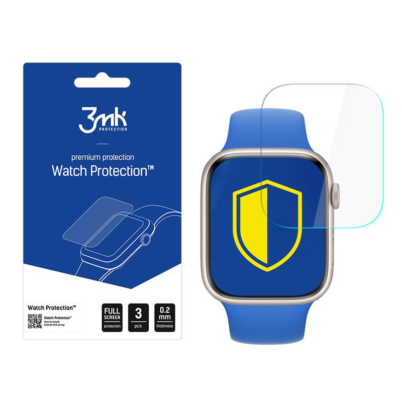 3mk Watch Protection ARC+ - Apsauginė plėvelė, skirta „Apple Watch 7 45 mm“ (3 vnt.)