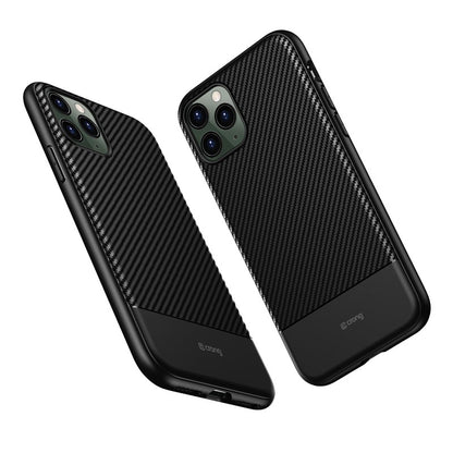 Crong Prestige Carbon Cover - apsauginis dėklas skirtas iPhone 11 Pro (juoda)