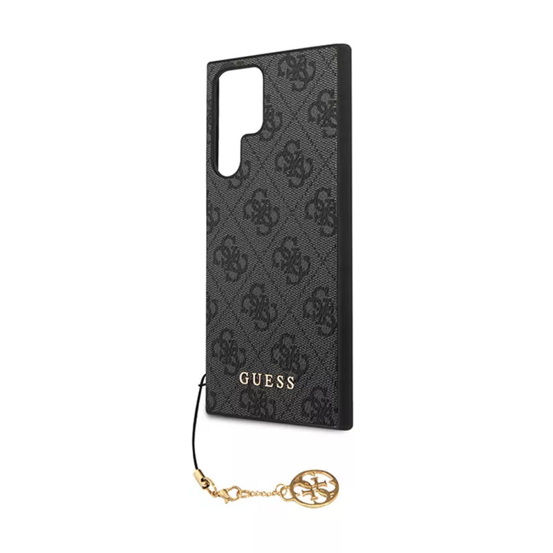 Guess 4G Charms Collection – dėklas Samsung Galaxy S24 Ultra (juodas)