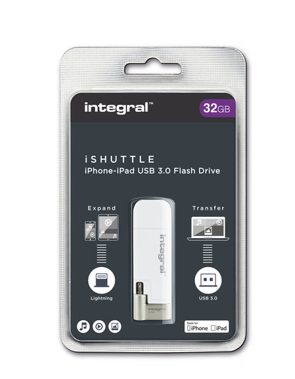 Integral iShuttle – kompaktiška ir patogi USB 3.0 „Flash“ atmintinė su papildoma „Lightning“ jungtimi
