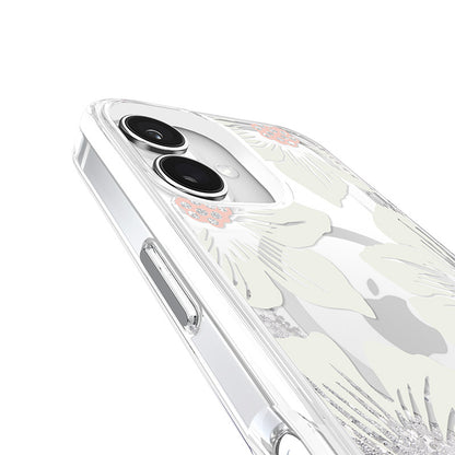 Kate Spade New York Liquid Glitter MagSafe - Dėklas, skirtas iPhone 16 (Hollyhock Floral)