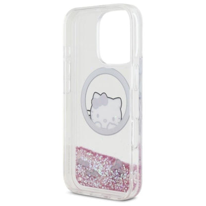 Hello Kitty Liquid Glitter Sweet Kitty Bows MagSafe – dėklas iPhone 16 Pro (baltas)