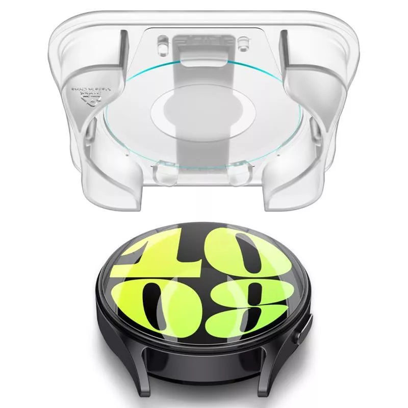 Spigen GLAS.TR EZ FIT 2 vnt. – grūdintas stiklas, skirtas Samsung Galaxy Watch 7 44 mm (2 vnt.)