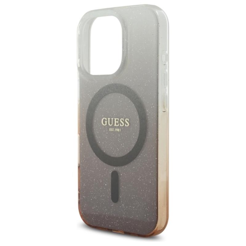 Guess IML Žėrintis Gradientinis MagSafe dėklas iPhone 16 Pro Max (Ruda)