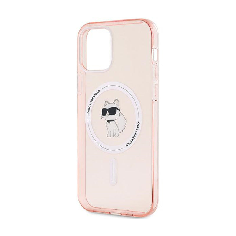 Karl Lagerfeld IML Choupette MagSafe – dėklas, skirtas iPhone 12 / iPhone 12 Pro (rožinis)