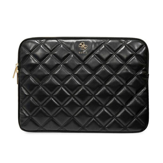 Guess Quilted 4G Sleeve – Nešiojamojo kompiuterio dėklas 13" / 14" (juodas)