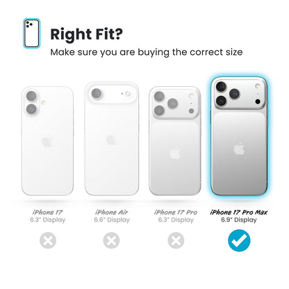 Speck Presidio2 Grip MagSafe - dėklas iPhone 17 Pro Max (Deep Sea/Silver Metallic)