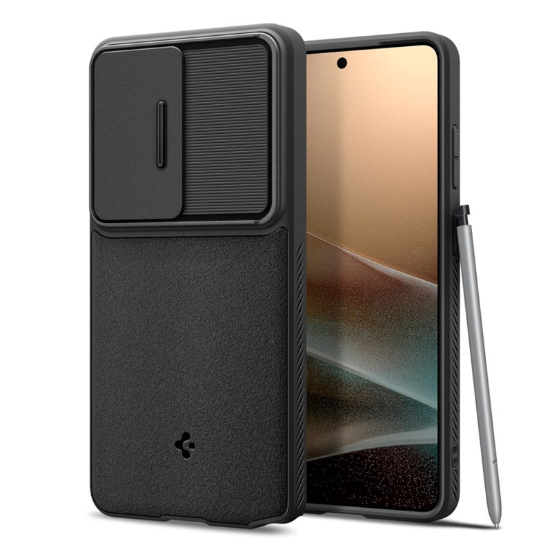 Spigen Optik Armor – dėklas, skirtas Samsung Galaxy S26 Ultra (juodas)