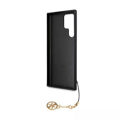 Guess 4G Charms Collection – dėklas Samsung Galaxy S24 Ultra (juodas)