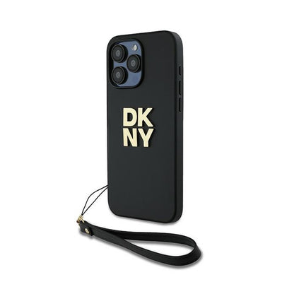 DKNY dirželis riešui su logotipu - dėklas iPhone 15 Pro Max (juodas)