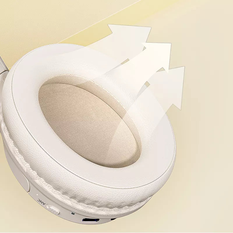 WEKOME M11 Enjoyer serija – belospalvės bevielės ausinės ant ausies su „Bluetooth V5.3 ANC“ technologija