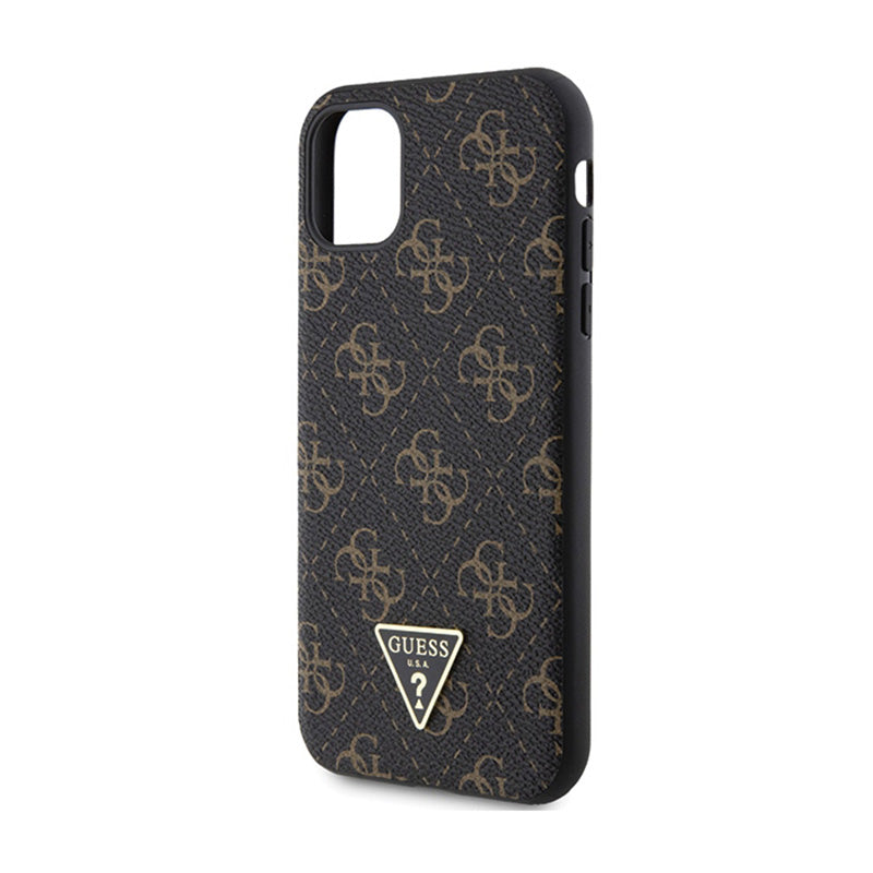 Guess 4G Triangle Metal Logo - dėklas, skirtas iPhone 11 (juodas)