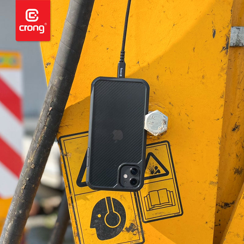 Crong Armor Link – USB-C „Lightning“ MFi pintas laidas 150 cm (juodas)